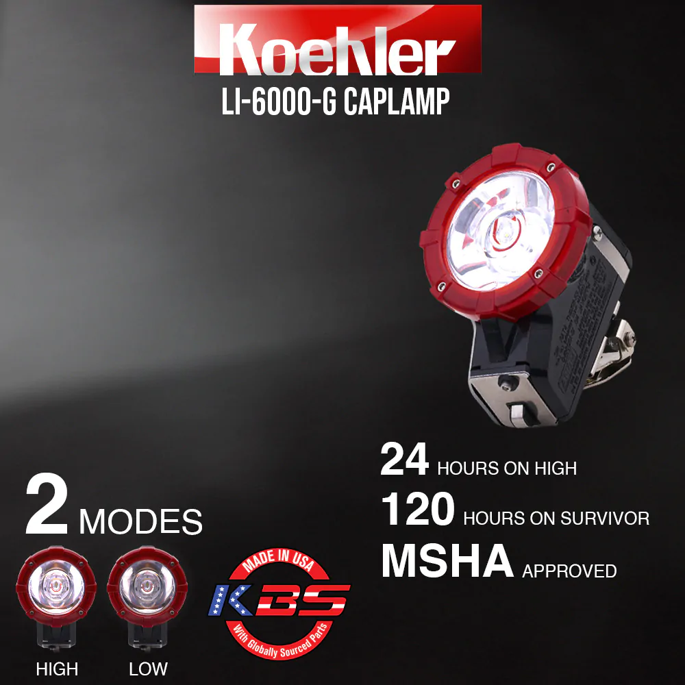 LI 6000-G Cordless LED Cap Lamp Light