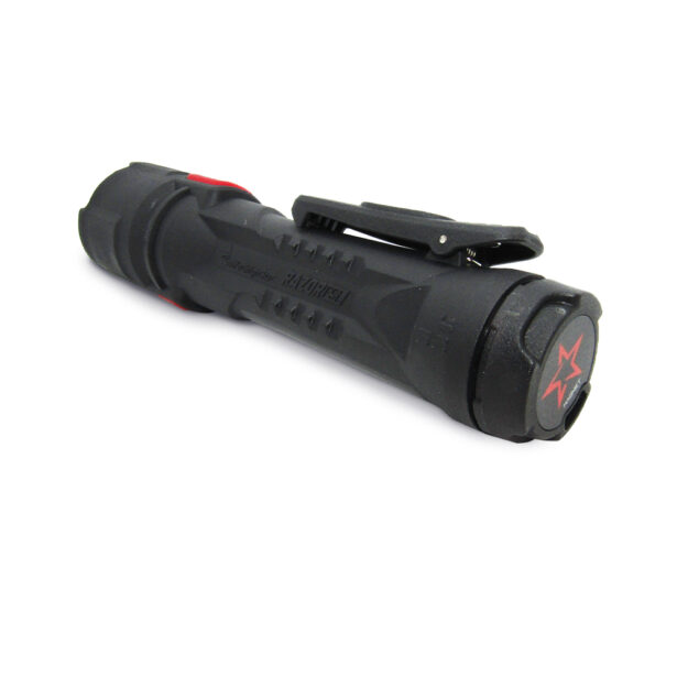 The Razor Pro Flashlight. Downlight technology illuminates the ground to reduce risk of trips and falls.