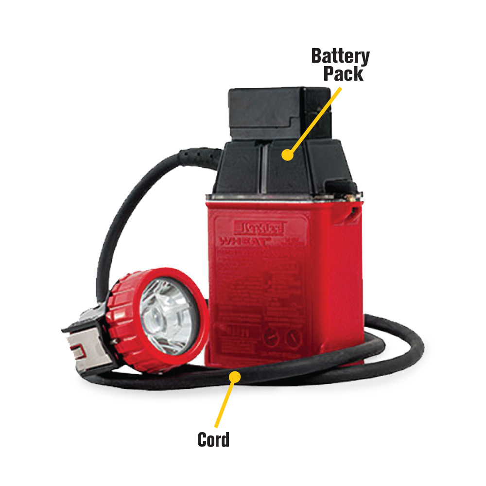 5300 Wheat Safety LED Cap Lamp with “slide” type charging through headpiece